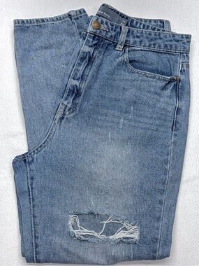 Indigo Rising Distressed Jeans Women’s 7/8 Blue Ankle Cropped Denim